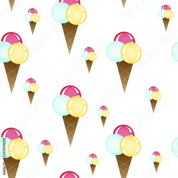 Obraz Vector seamless pattern. Ice-cream background for textile.