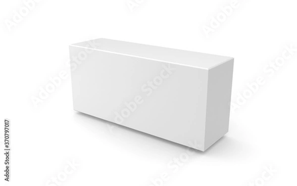 Obraz 3D white box on white background