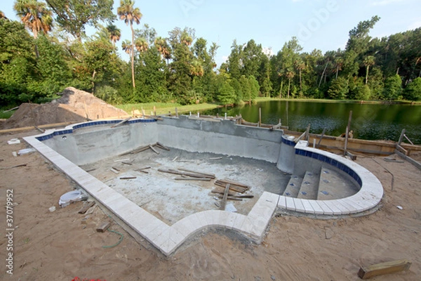 Obraz Budowa basenu
