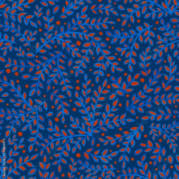 Obraz Cherry Leaves blue and orange