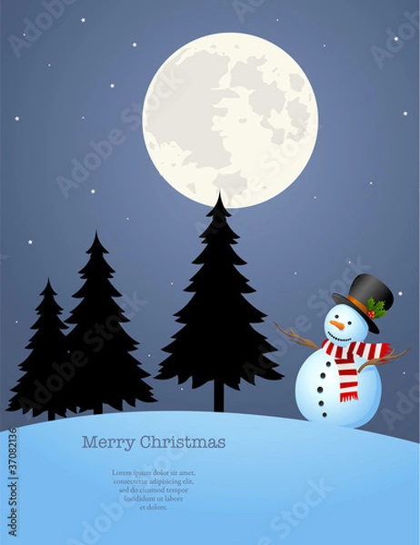 Fototapeta Winter holiday background design