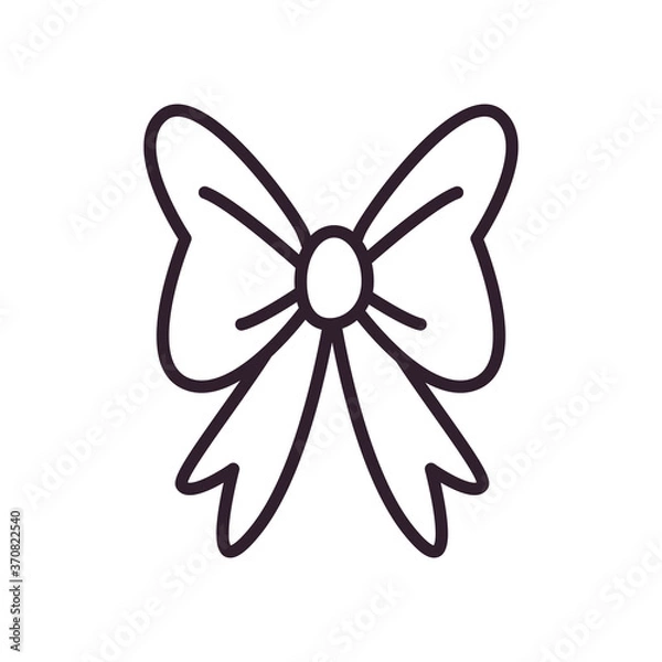Fototapeta party bowtie line style icon vector design