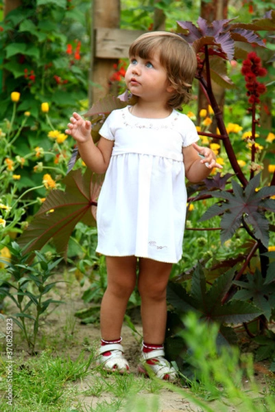 Obraz baby on a walk in the garden