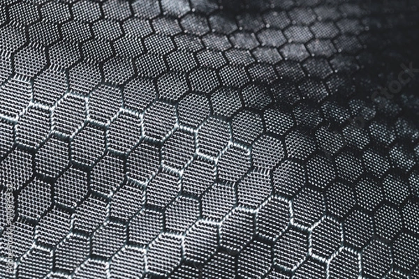 Obraz Fabric background with hexagonal cells. textile material