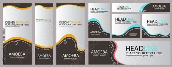 Fototapeta Vector abstract design banner web template
