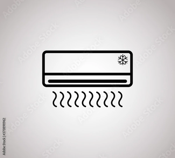 Obraz Air conditioner icons. Flat style.