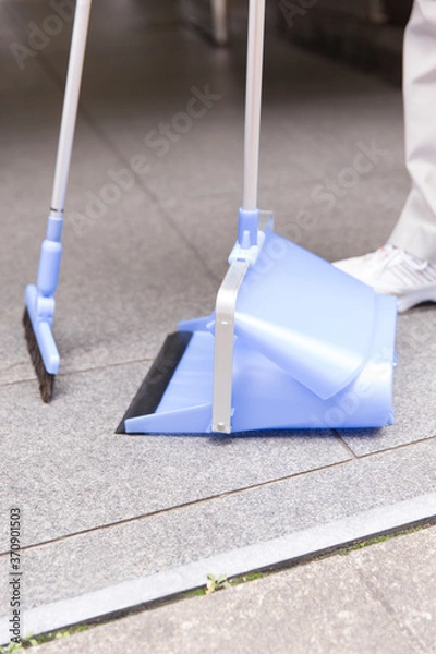 Obraz 掃除をする清掃員