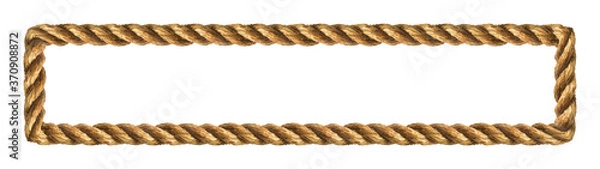 Obraz Rope Frame. Vector illustration. White background
