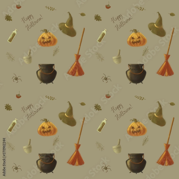 Obraz seamless pattern with Halloween elements
