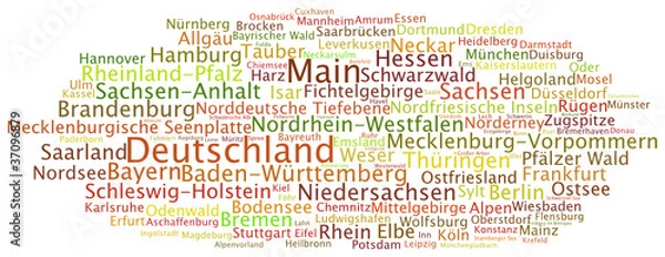 Obraz Tag Cloud Deutschland