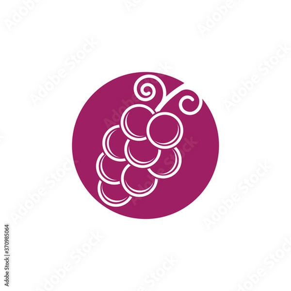 Obraz Grapes logo template vector icon illustration