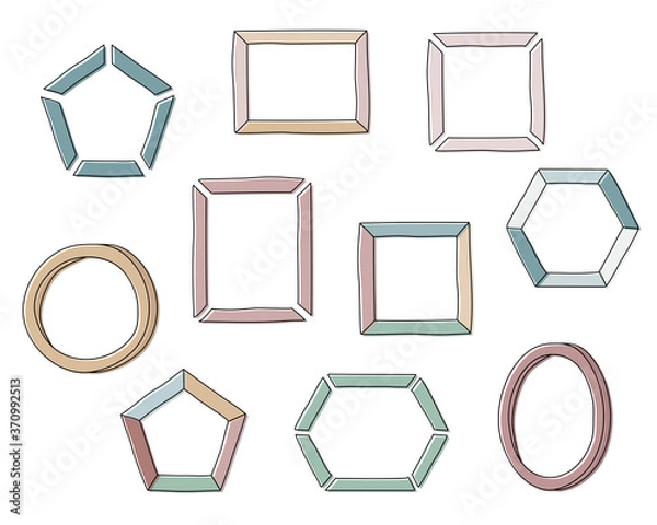 Obraz 手書きのフレーム／見出し／タイトル／装飾／素材／おしゃれ／かわいい