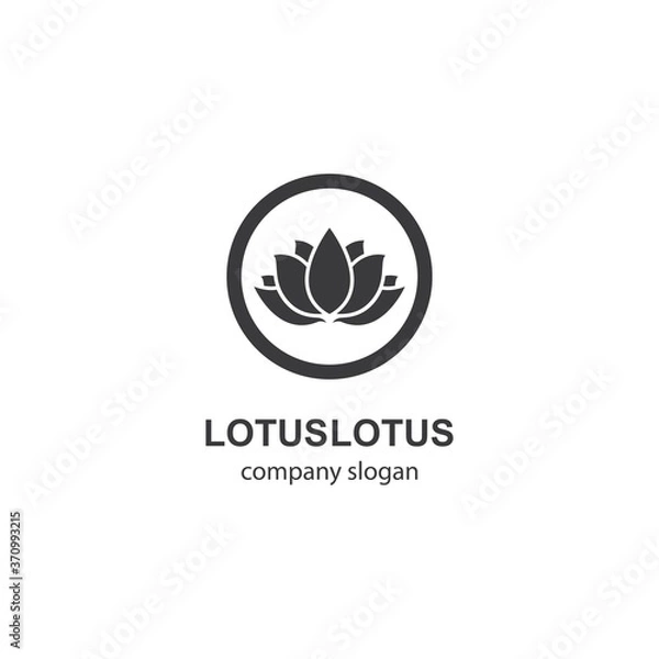 Fototapeta Lotus logo template vector icon