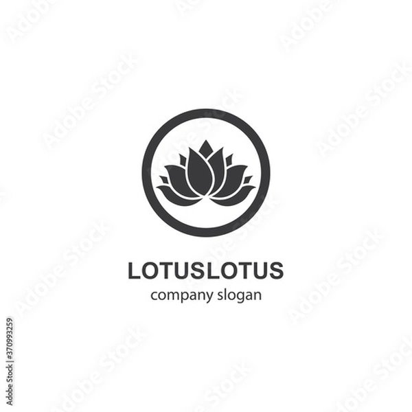 Fototapeta Lotus logo template vector icon
