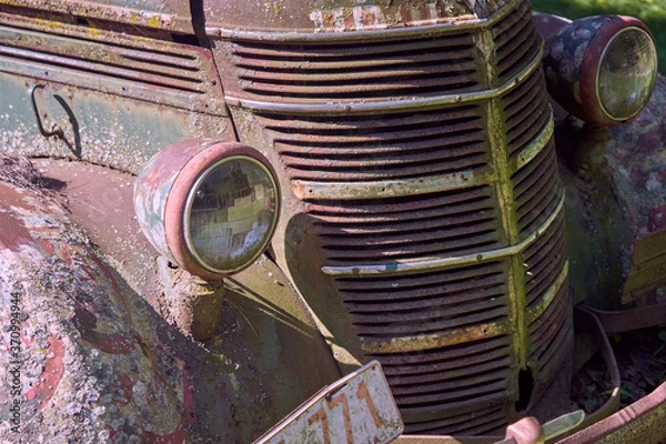 Obraz vintage car headlight