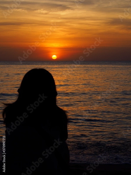 Obraz 南国リゾート　夕陽　夕焼け