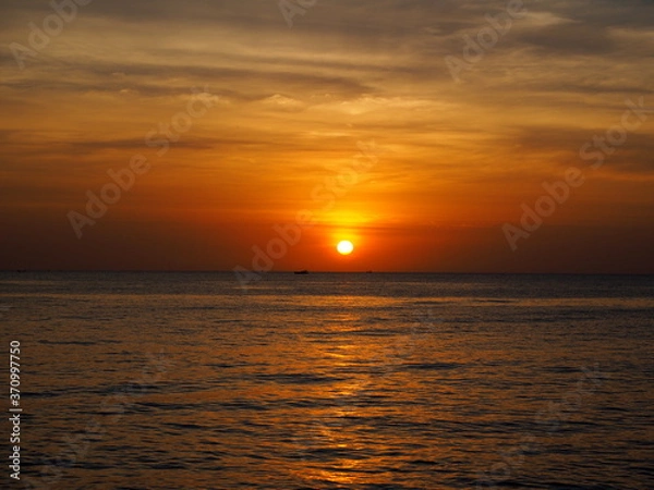 Obraz 南国リゾート　夕陽　夕焼け