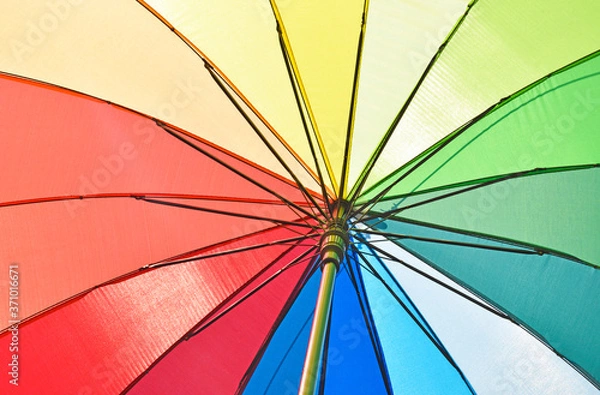 Fototapeta Type of multi-colored umbrella