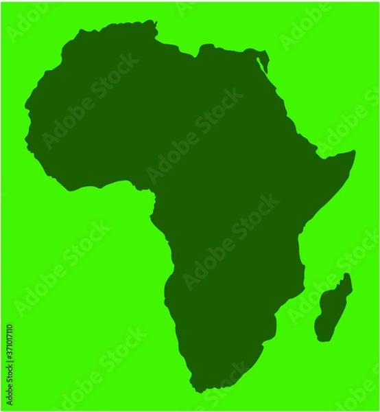 Fototapeta map of africa continent
