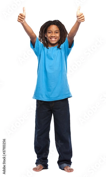 Obraz happy rasta kid with thumbs up