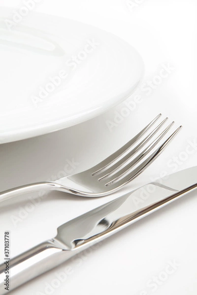 Obraz tabak çatal bıçak