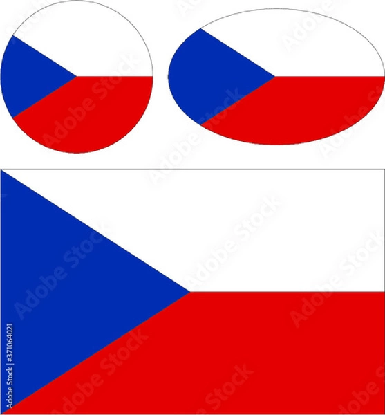 Obraz czech republic flags button