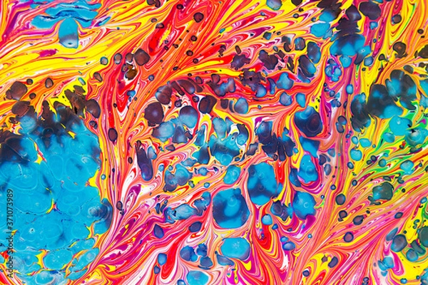 Obraz Ebru style background with different patterns in high quality