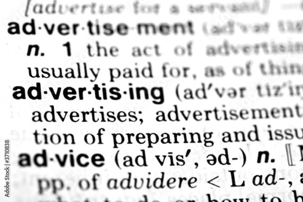 Obraz Advertising - Dictionary