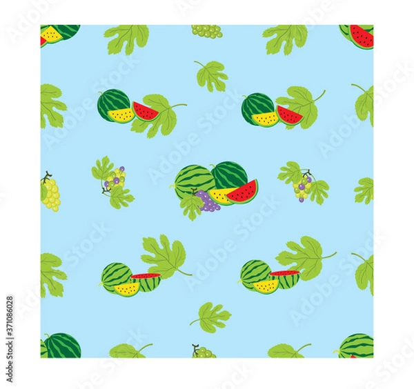 Obraz Seamless Pattern with Fruits as Object