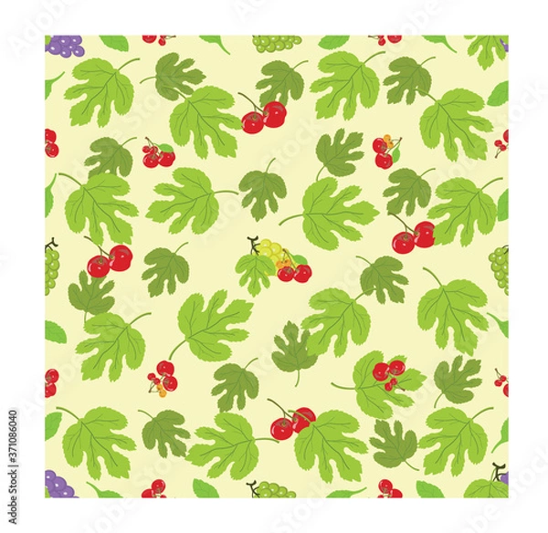 Fototapeta Seamless Pattern with Fruits as Object
