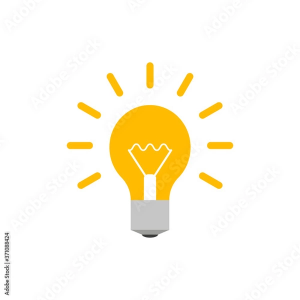 Obraz Light bulb isolated on white background