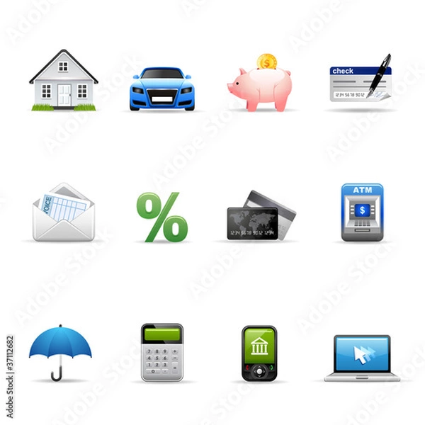 Fototapeta Finance Icon (Bank Concepts)