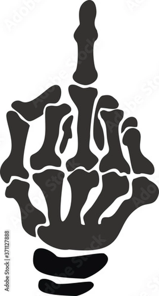 Fototapeta vector,skeleton hand gesture, stencil