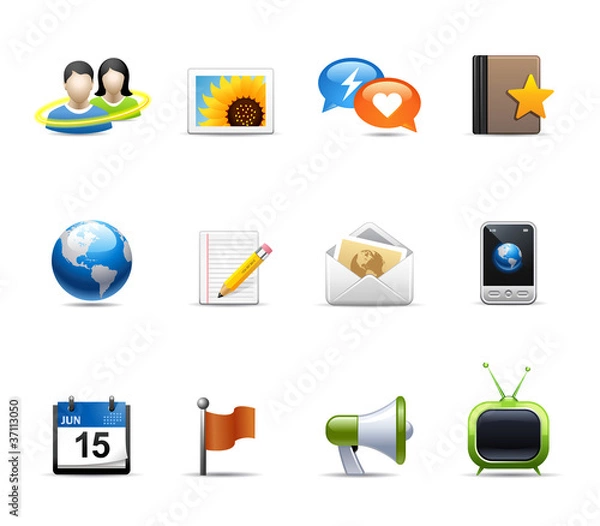 Obraz Social Network Icon Set