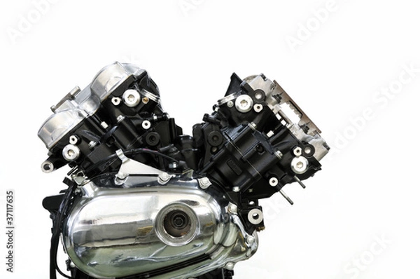 Fototapeta バイクのV型エンジン