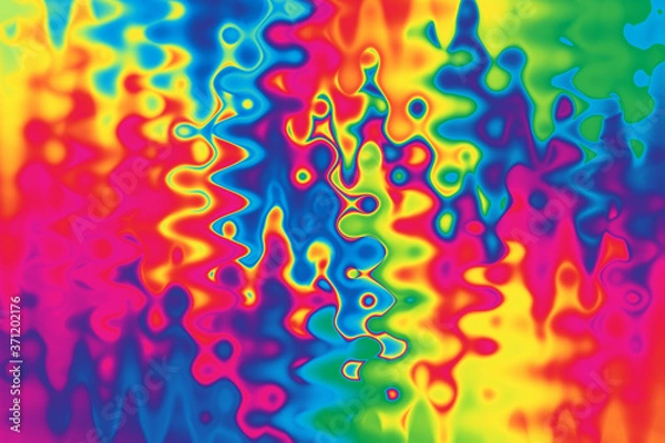 Obraz An abstract wavy psychedelic background image.