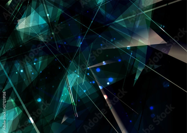 Obraz 透き通ったクリスタル風抽象背景素材