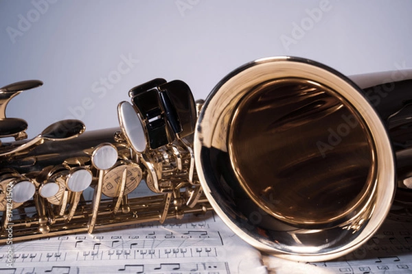 Obraz Saxophone with sheet music 