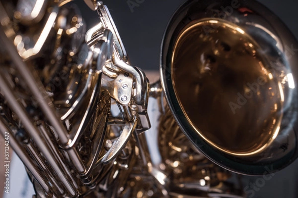 Obraz saxophone moving parts shot