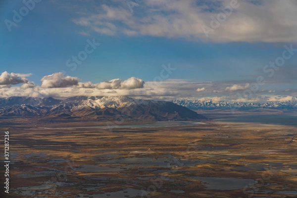 Fototapeta Aerial view of mountains 6