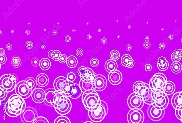 Obraz Light Pink, Blue vector texture with disks, lines.