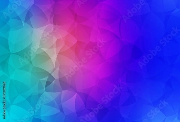 Fototapeta Light Blue, Red vector triangle mosaic texture.