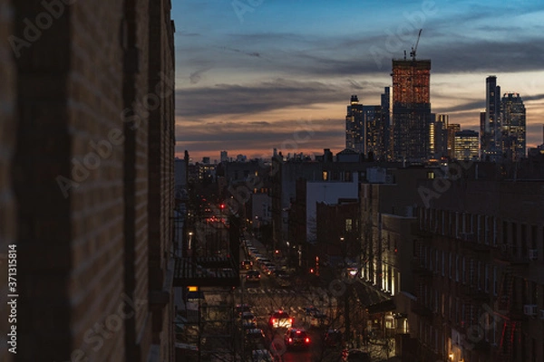 Obraz New York at a sunset from Astoria queens
