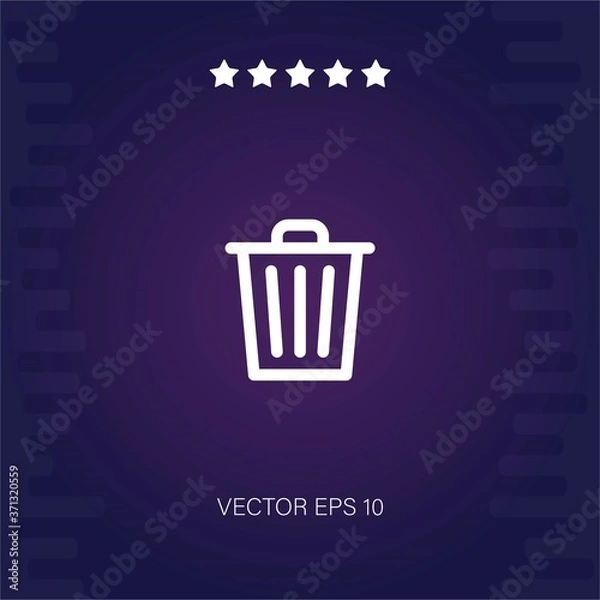 Obraz trash vector icon modern illustration