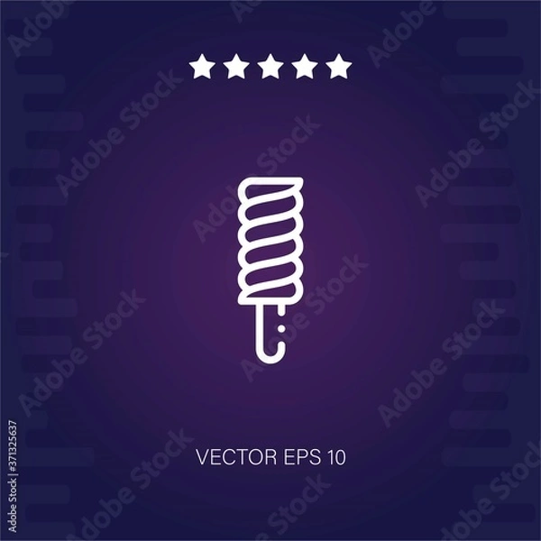 Fototapeta ice cream vector icon modern illustration