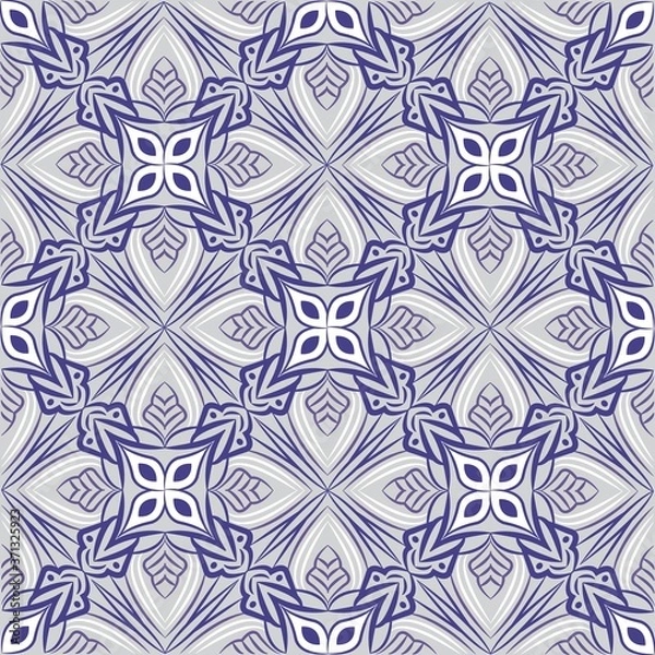 Fototapeta Ornamental mandala design abstract background. Seamless pattern