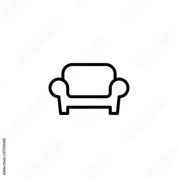 Obraz sofa icon  in black line style icon, style isolated on white background