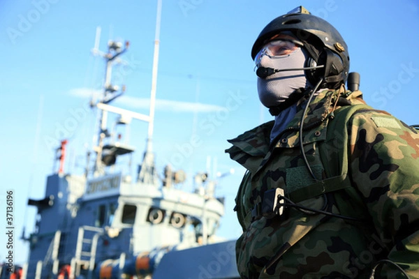 Obraz Zespół Navy Seals, żołnierz