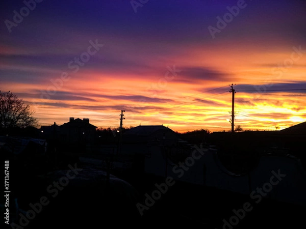 Obraz sunset in the city