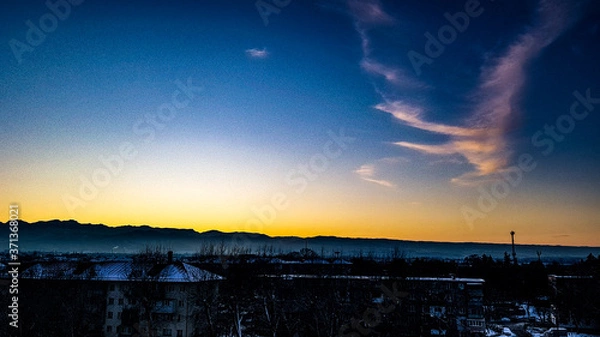 Obraz sunset over the city